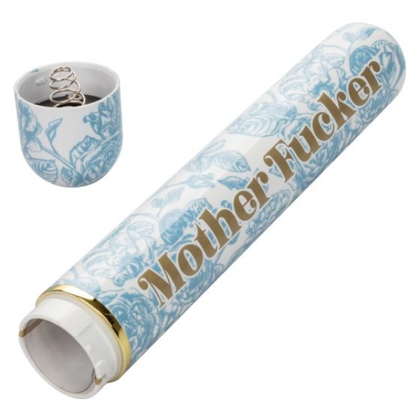 Голубой классический вибратор Naughty Bits Mother Fucker Personal Vibrator - 18 см
