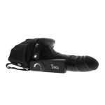 Мужской фаллопротез с вибрацией ROBOTIC MALE STRAP-ON BLACK - 17 см