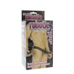 Мужской фаллопротез с вибрацией ROBOTIC MALE STRAP-ON BLACK - 17 см