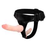 Поясной фаллос на трусиках с вагинальной пробкой Female Harness Ultra - 16,5 см