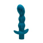 Бирюзовый анальный вибромассажёр Naughty - 14,5 см
