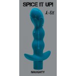 Бирюзовый анальный вибромассажёр Naughty - 14,5 см