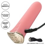 Нежно-розовый мини-вибромассажер Uncorked Rose - 12 см