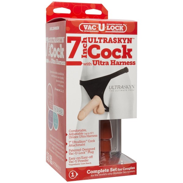 Трусики с насадкой Vac-U-Lock Set 7  ULTRASKYN Ultra Harness - 17,3 см