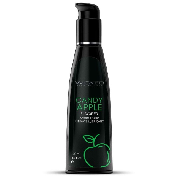 Лубрикант со вкусом сахарного яблока Wicked Aqua Candy Apple - 120 мл