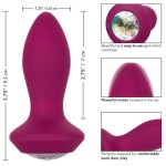 Фиолетовая анальная вибропробка с кристаллом Vibrating Petite Crystal Probe - 9,5 см