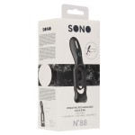 Черное двойное эрекционное виброкольцо N 88 Vibrating Rechargeable Cock Ring