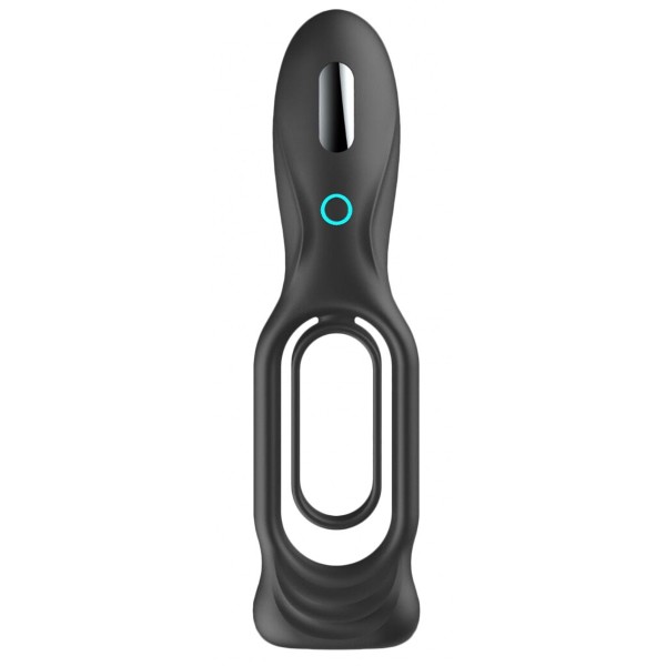 Черное двойное эрекционное виброкольцо N 88 Vibrating Rechargeable Cock Ring