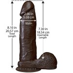 Коричневый фаллоимитатор The Realistic Cock 8” with Removable Vac-U-Lock Suction Cup - 20,57 см