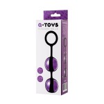 Фиолетово-чёрные вагинальные шарики TOYFA A-toys