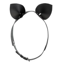 Оригинальные ушки Кошка на кожаном ремешке