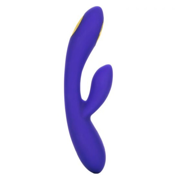 Фиолетовый вибратор с функцией электростимуляции Intimate E-Stimulator Dual Wand - 21,5 см