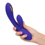 Фиолетовый вибратор с функцией электростимуляции Intimate E-Stimulator Dual Wand - 21,5 см