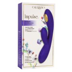 Фиолетовый вибратор с функцией электростимуляции Intimate E-Stimulator Dual Wand - 21,5 см