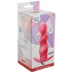 Розовая фигурная анальная вибропробка Spiral Anal Plug - 12 см