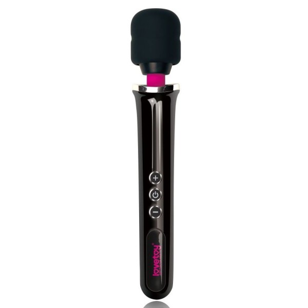 Черный вибростимулятор Training Master Ultra Powerful Rechargeable Body Wand - 30,5 см