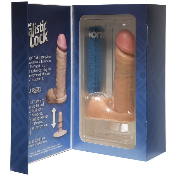 Фаллоимитатор на присоске The Realistic Cock 6” with Removable Vac-U-Lock Suction Cup - 17,3 см