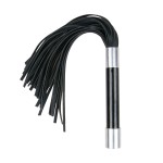 Черная плеть Easytoys Flogger With Metal Grip - 38 см