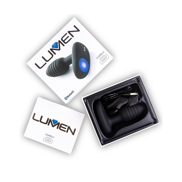 Черный интерактивный вибратор OhMiBod Lumen for Kiiroo с подсветкой - 10,2 см