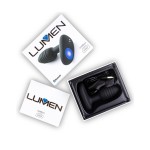 Черный интерактивный вибратор OhMiBod Lumen for Kiiroo с подсветкой - 10,2 см