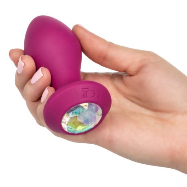 Фиолетовая анальная вибропробка с кристаллом Vibrating Crystal Probe - 10,75 см