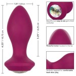 Фиолетовая анальная вибропробка с кристаллом Vibrating Crystal Probe - 10,75 см