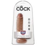 Фаллоимитатор-мулат с мошонкой 7  Cock with Balls - 19,4 см