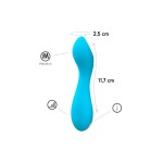 Голубой мини-вибратор Tarvos - 11,7 см