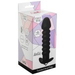 Чёрная анальная вибропробка Twisted Anal Plug - 13 см