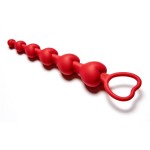 Бордовая анальная цепочка Love Beam - 19 см