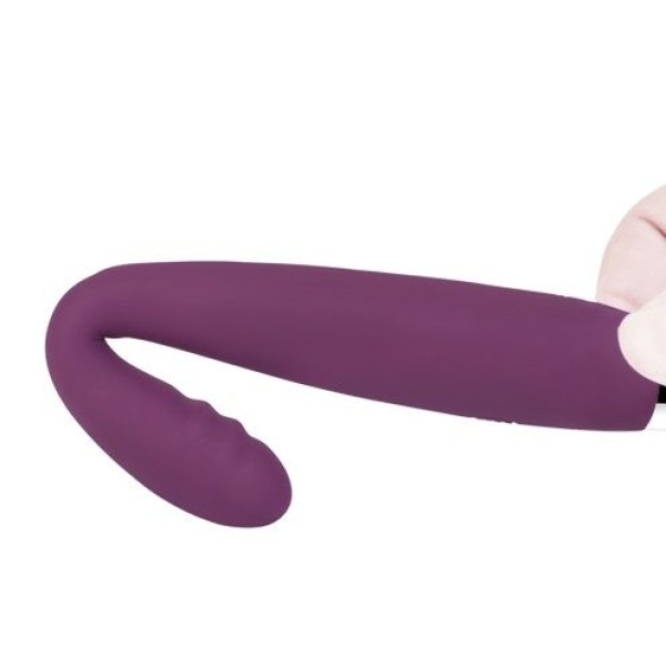 Фиолетовый вибратор Cici Violet с гнущейся головкой - 18,2 см