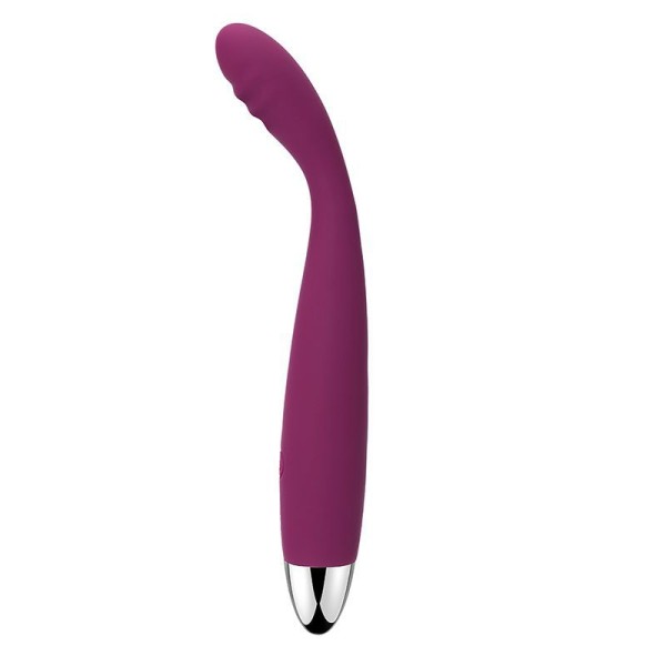 Фиолетовый вибратор Cici Violet с гнущейся головкой - 18,2 см