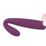 Фиолетовый вибратор Cici Violet с гнущейся головкой - 18,2 см