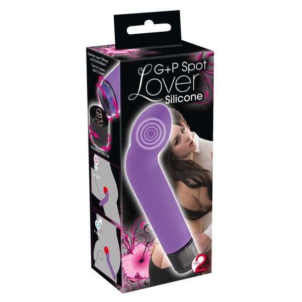 Фиолетовый вибростимулятор унисекс G+P Spot Lover - 16 см