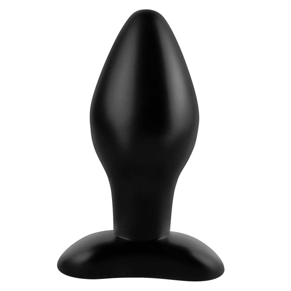 Черная анальная пробка среднего размера Large Silicone Plug - 13 см