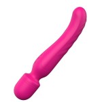 Ярко-розовый жезловый вибратор Heating Bodywand с нагревом - 23,2 см