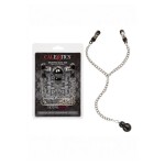 Зажимы для сосков с серебристой цепочкой и утяжелителем Weighted Dual Tier Nipple Clamps