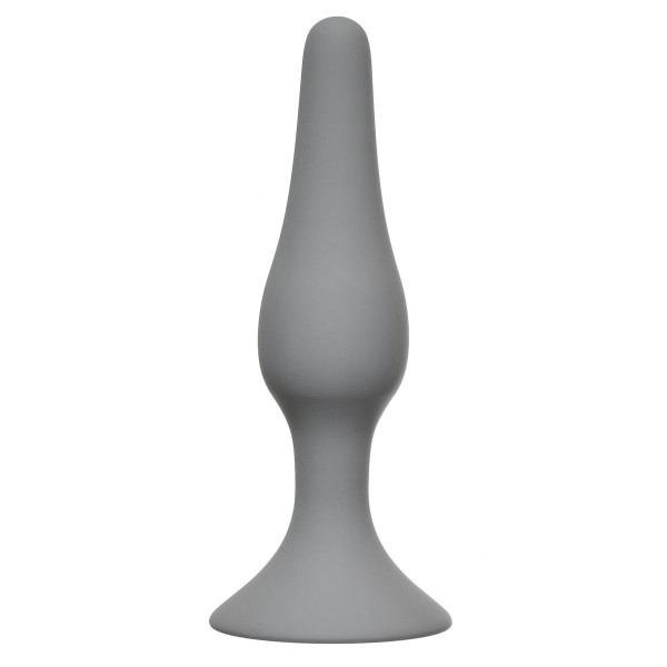 Серая анальная пробка Slim Anal Plug Medium - 11,5 см