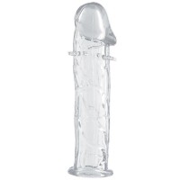Гладкая прозрачная насадка с усиками под головкой - 12,5 см. Гладкая прозрачная насадка с усиками под головкой - 12,5 см.