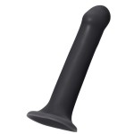 Черный фаллос на присоске Silicone Bendable Dildo L - 19 см