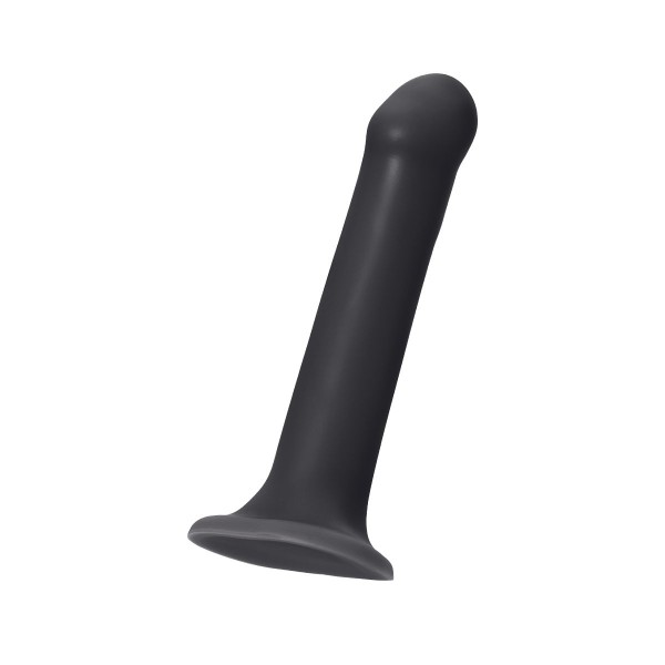 Черный фаллос на присоске Silicone Bendable Dildo L - 19 см