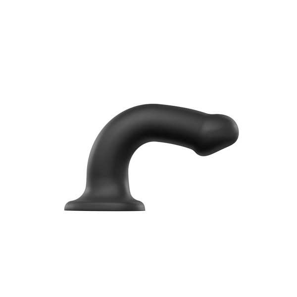 Черный фаллос на присоске Silicone Bendable Dildo L - 19 см