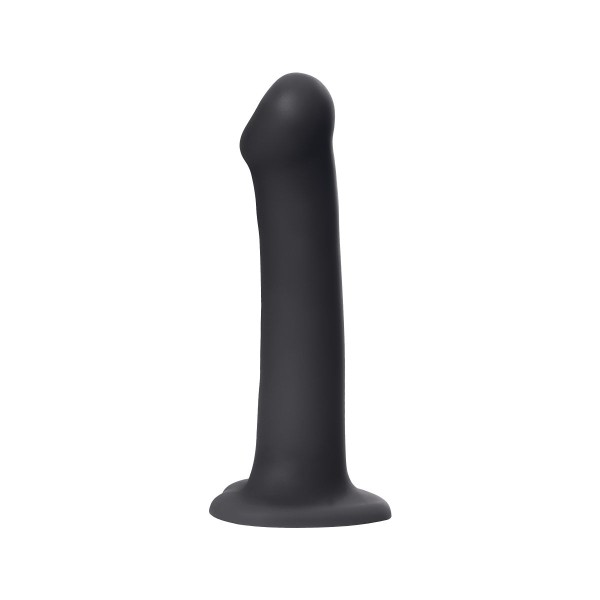Черный фаллос на присоске Silicone Bendable Dildo L - 19 см