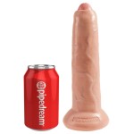 Телесный необрезанный фаллоимитатор на присоске 9  Uncut Cock - 25,4 см