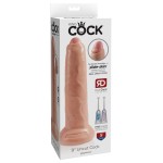 Телесный необрезанный фаллоимитатор на присоске 9  Uncut Cock - 25,4 см