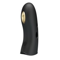 Черная вибронасадка на палец с электростимуляцией Marico Черная вибронасадка на палец с электростимуляцией Marico