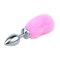 Металлическая пробка с розовым хвостиком - 11 см. Металлическая пробка с розовым хвостиком - 11 см.