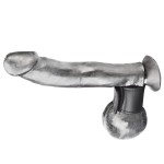 Хомут-утяжка для мошонки из искусственной кожи на липучке VELCRO BALL STRETCHER- 4 см