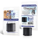 Хомут-утяжка для мошонки из искусственной кожи на липучке VELCRO BALL STRETCHER- 4 см