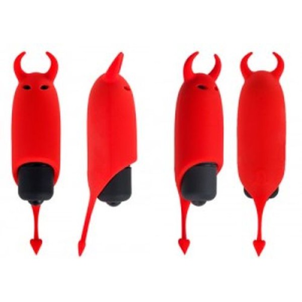 Красный вибростимулятор Devol Mini Vibrator - 8,5 см